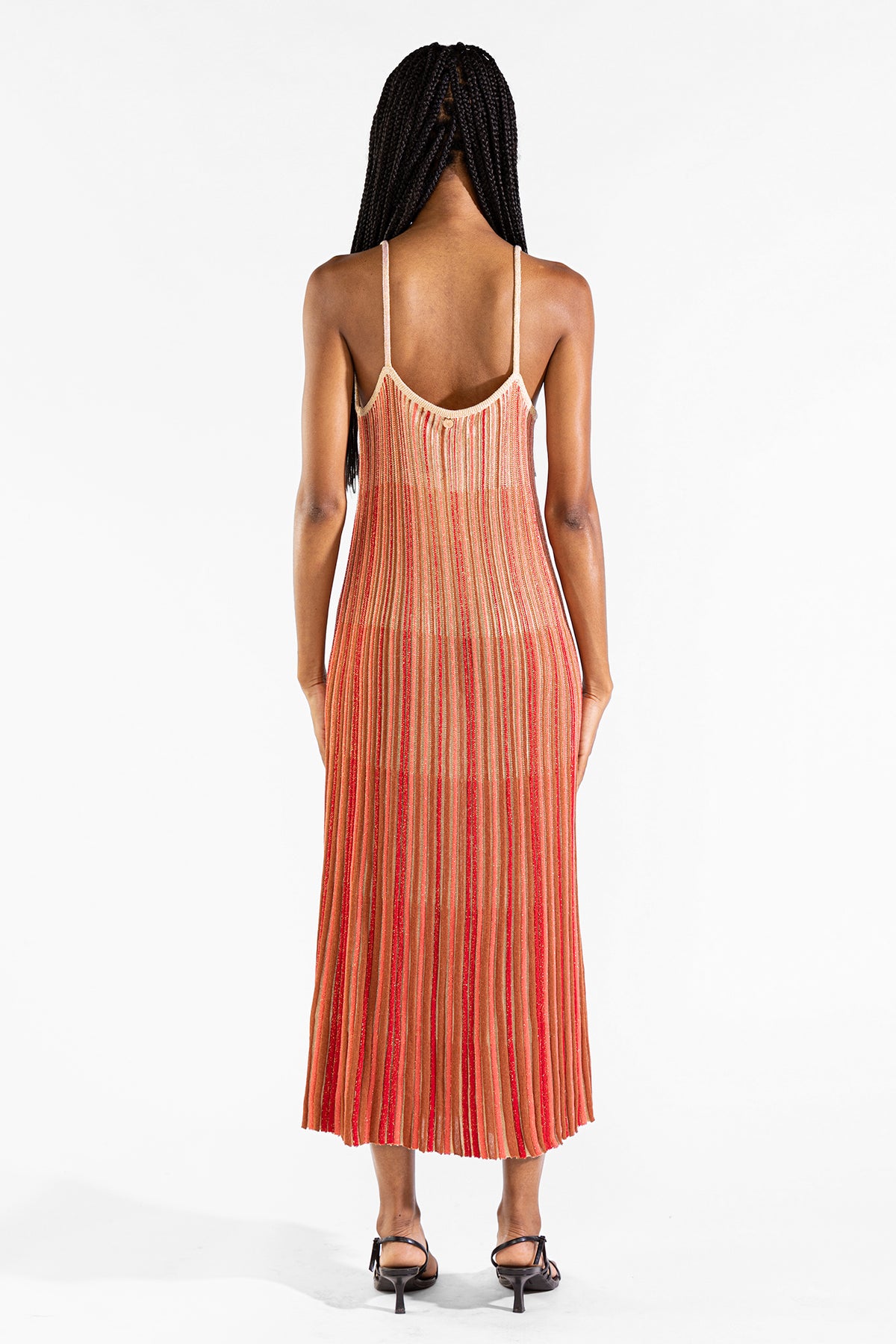 Vestido Striped Long Tejido Berry Vestidos y Monos Polonio UY