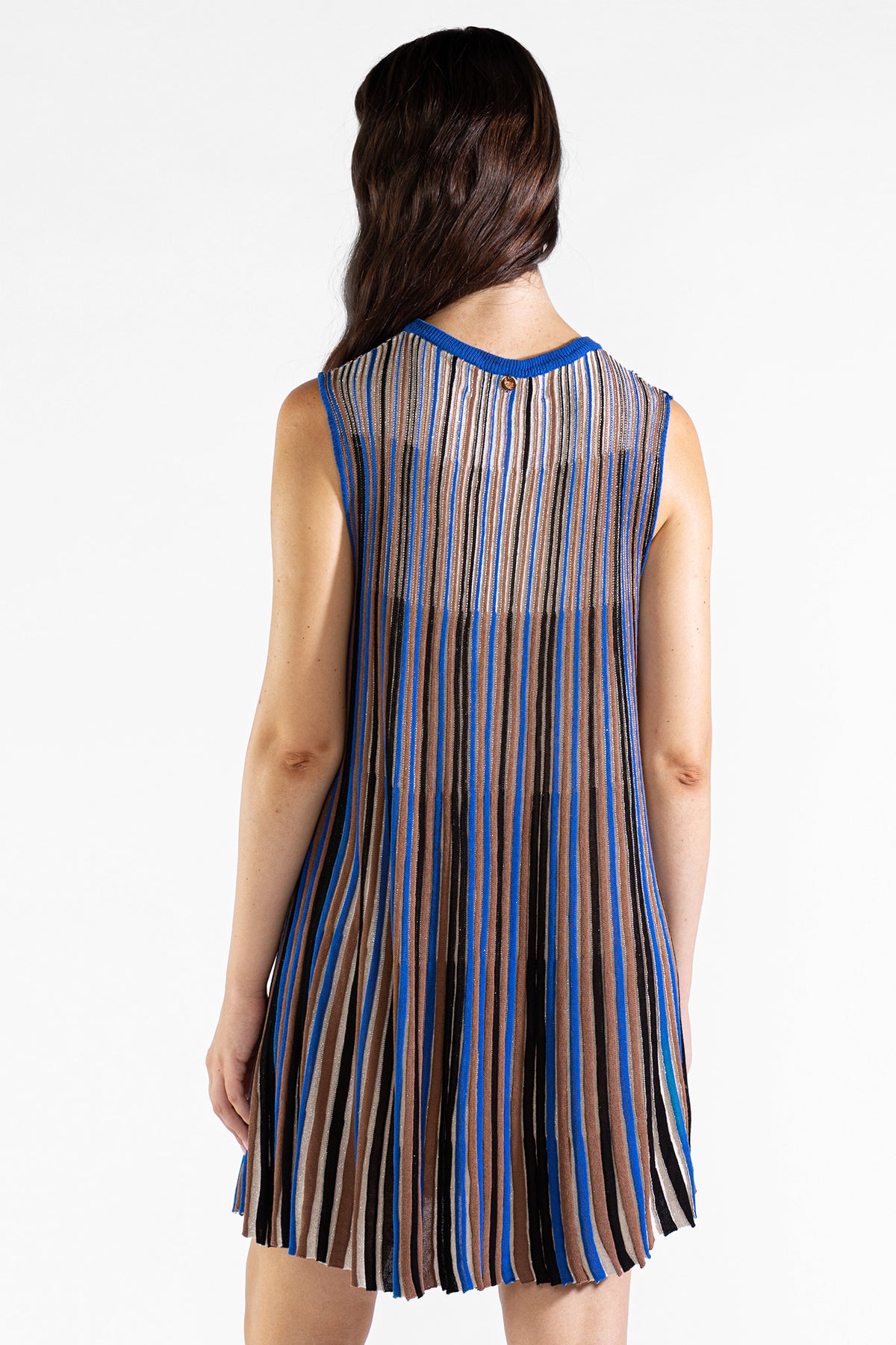 Vestido Striped Tee Tejido Blue Tops y Camisas Polonio UY