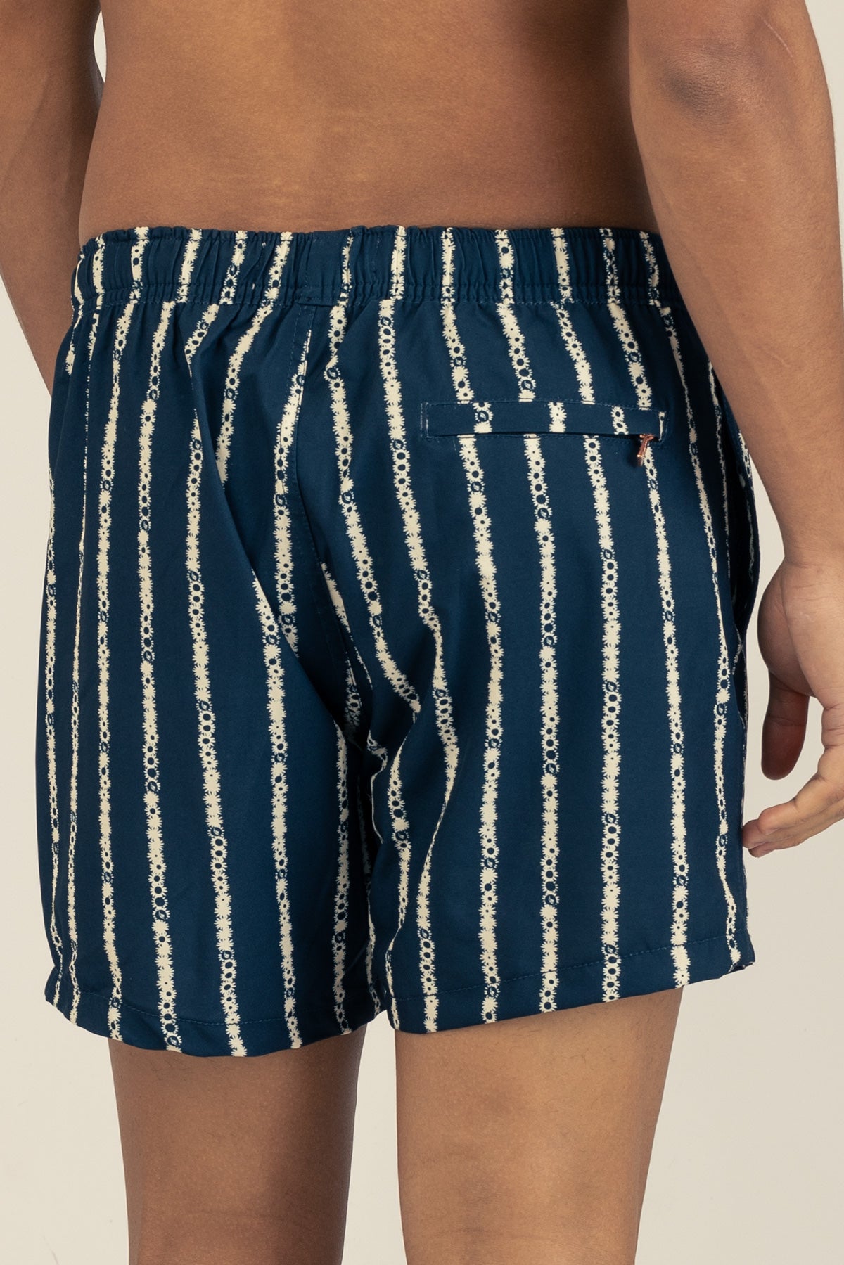 Short de Baño Classic Floral Stripe Blue