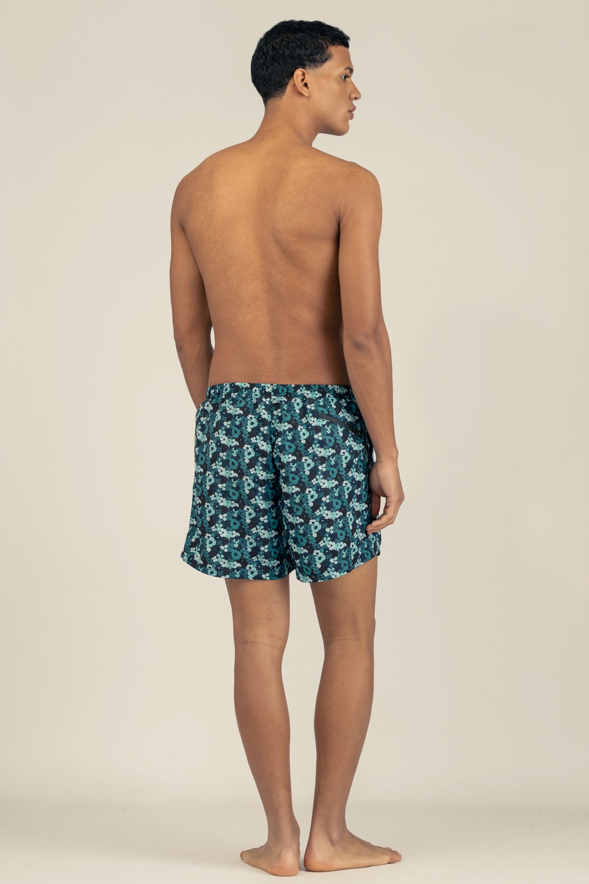 Short de Baño Runner Pixel Floral