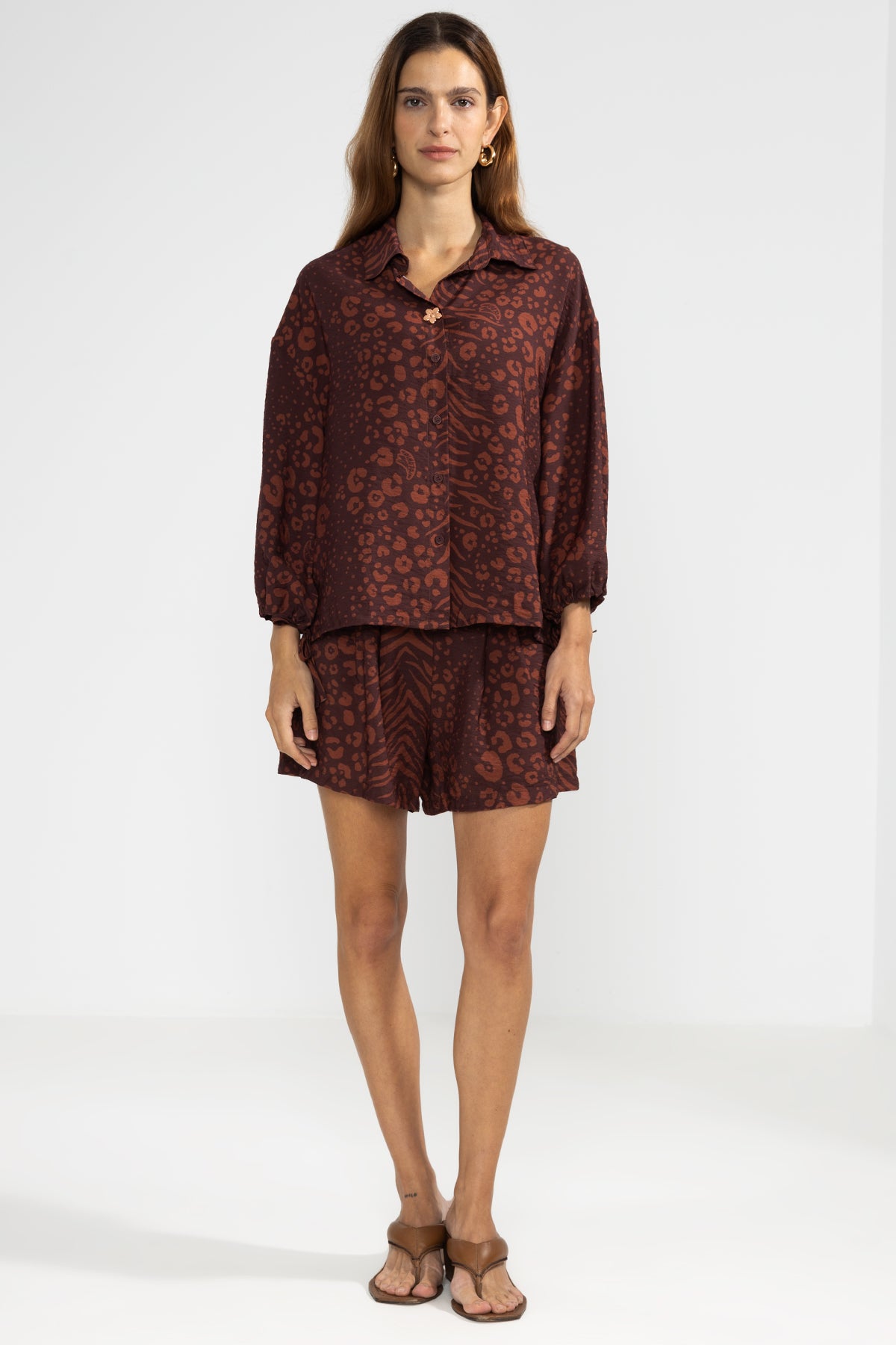 Flo Shorts Feline Chocolate