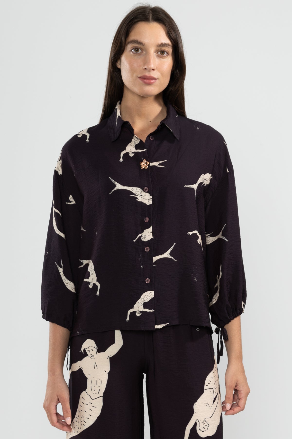 Camisa Flo Mermaid Black