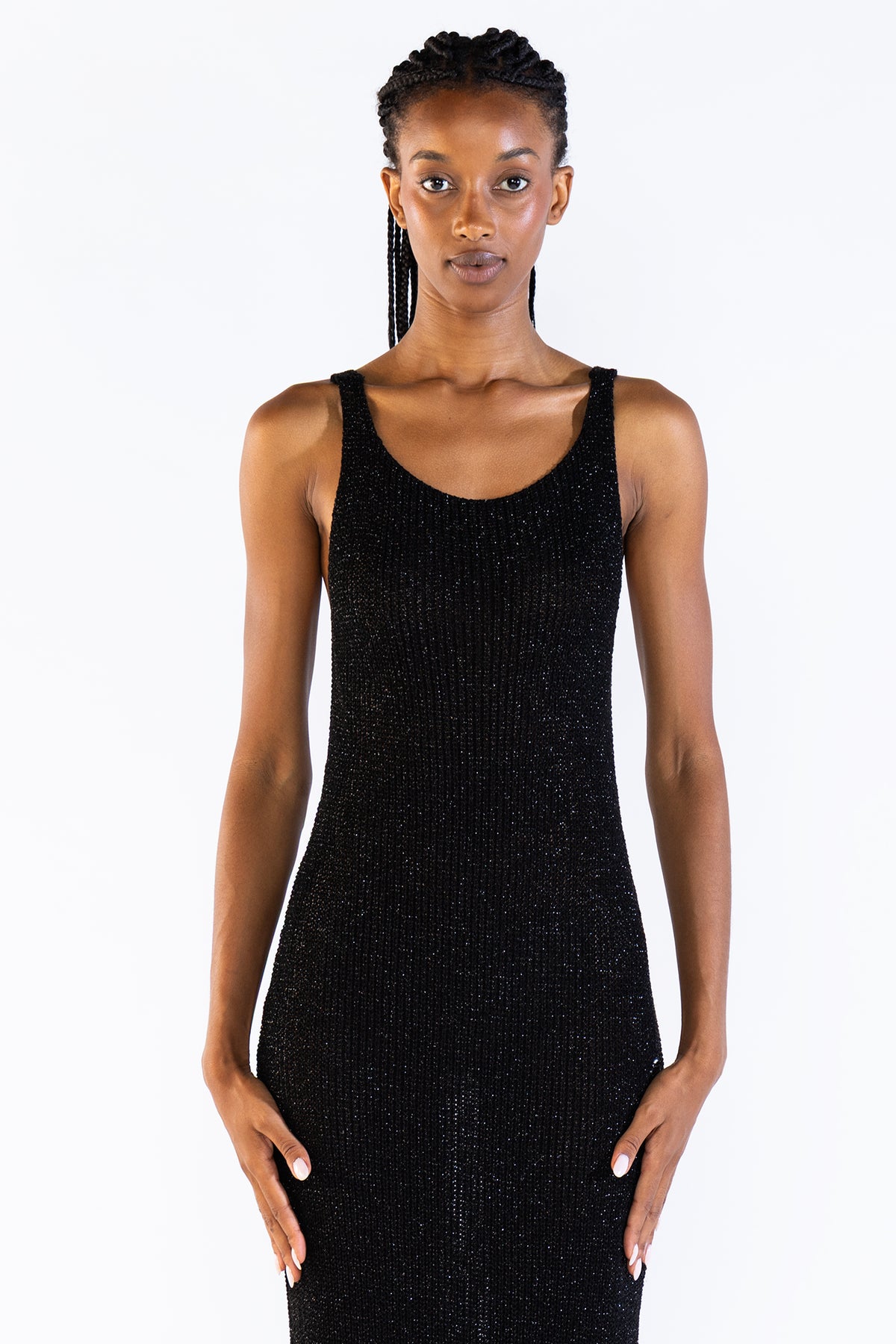 Vestido Eli Tejido Lurex Black
