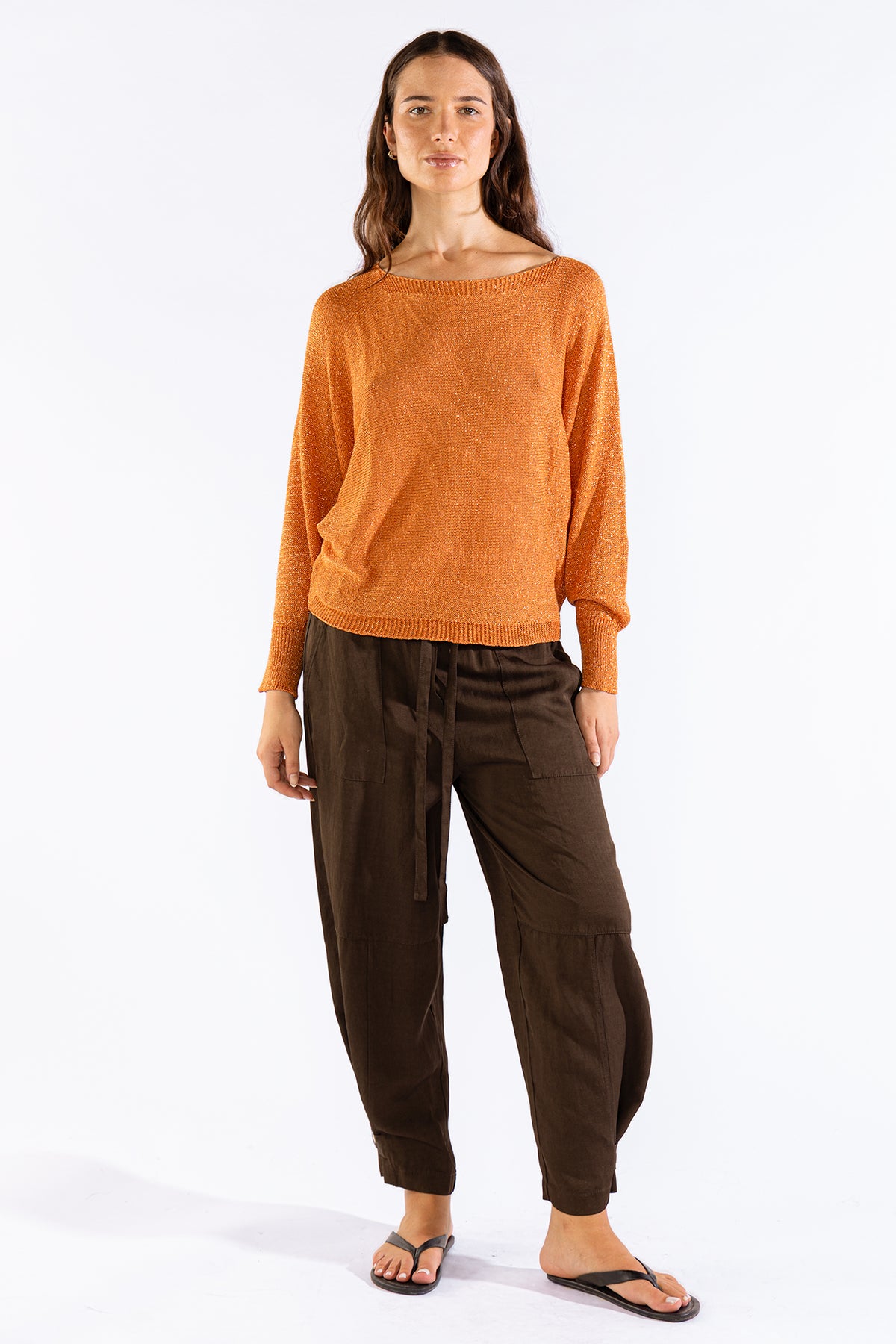 Lu Tiger Sweater Lurex Orange