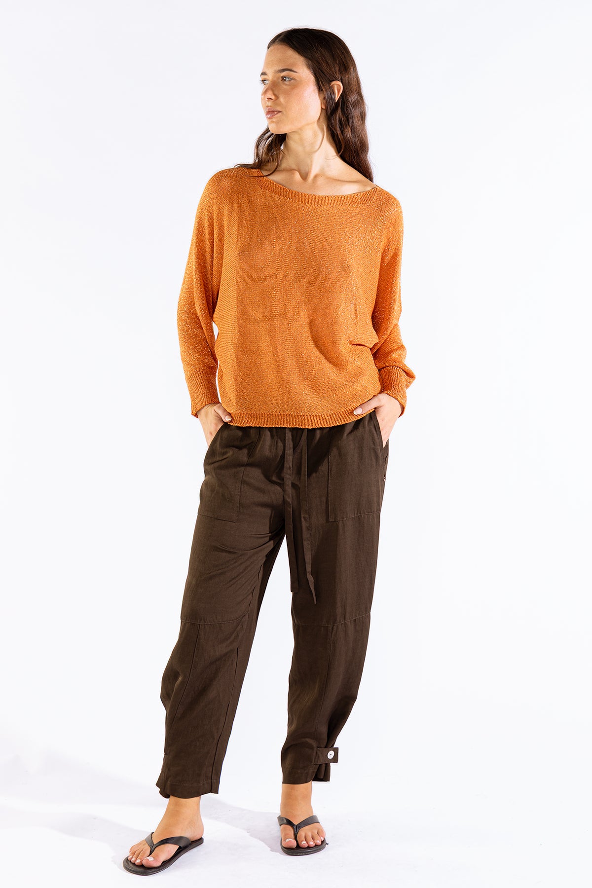 Lu Tiger Sweater Lurex Orange