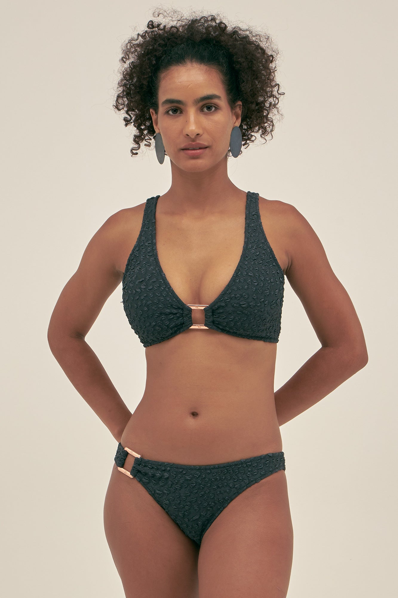 Bottom Bikini Ring Eclipse Black - Polonio Uruguay