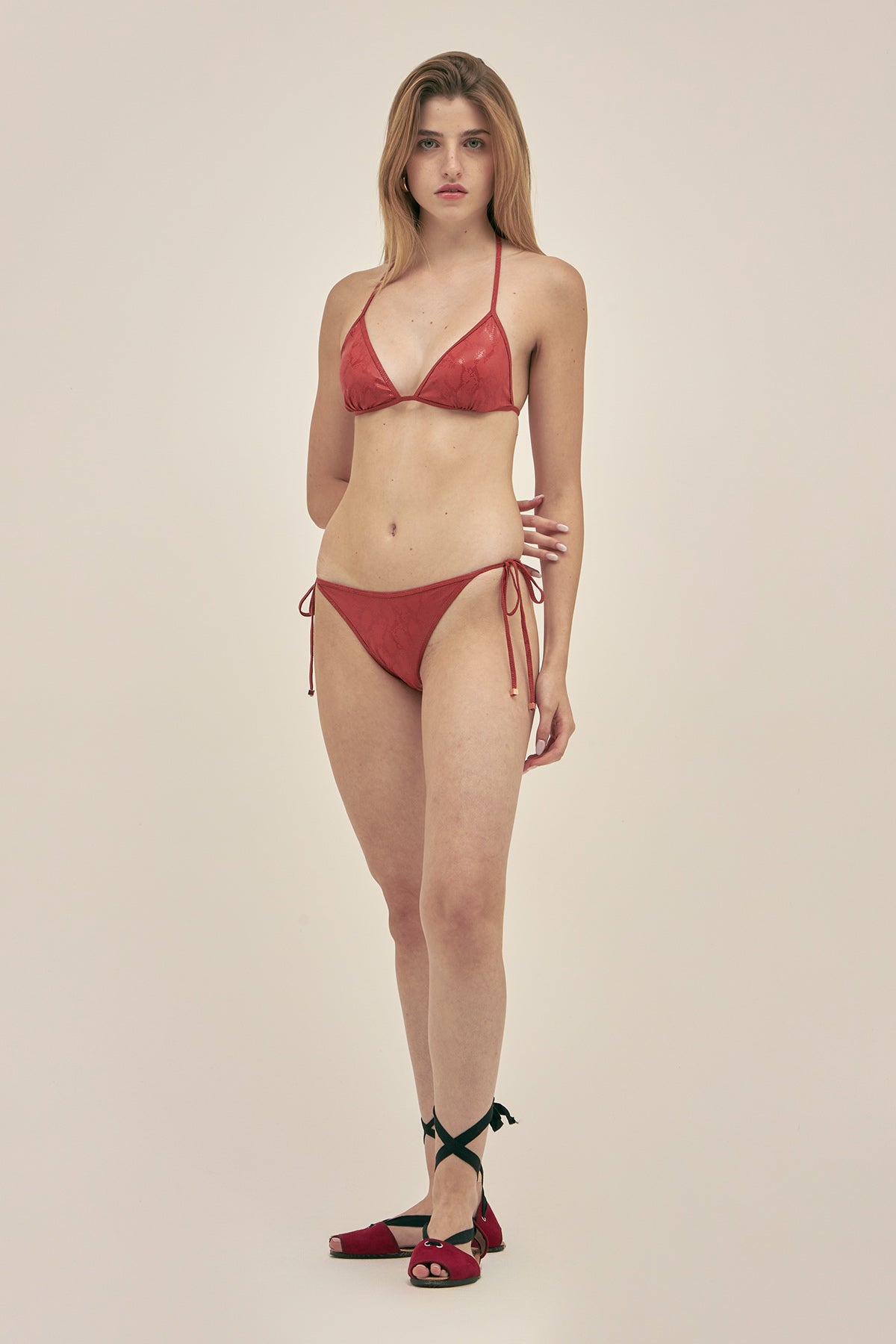 Bottom Bikini Vale Reversible Snake Clay - Polonio Uruguay