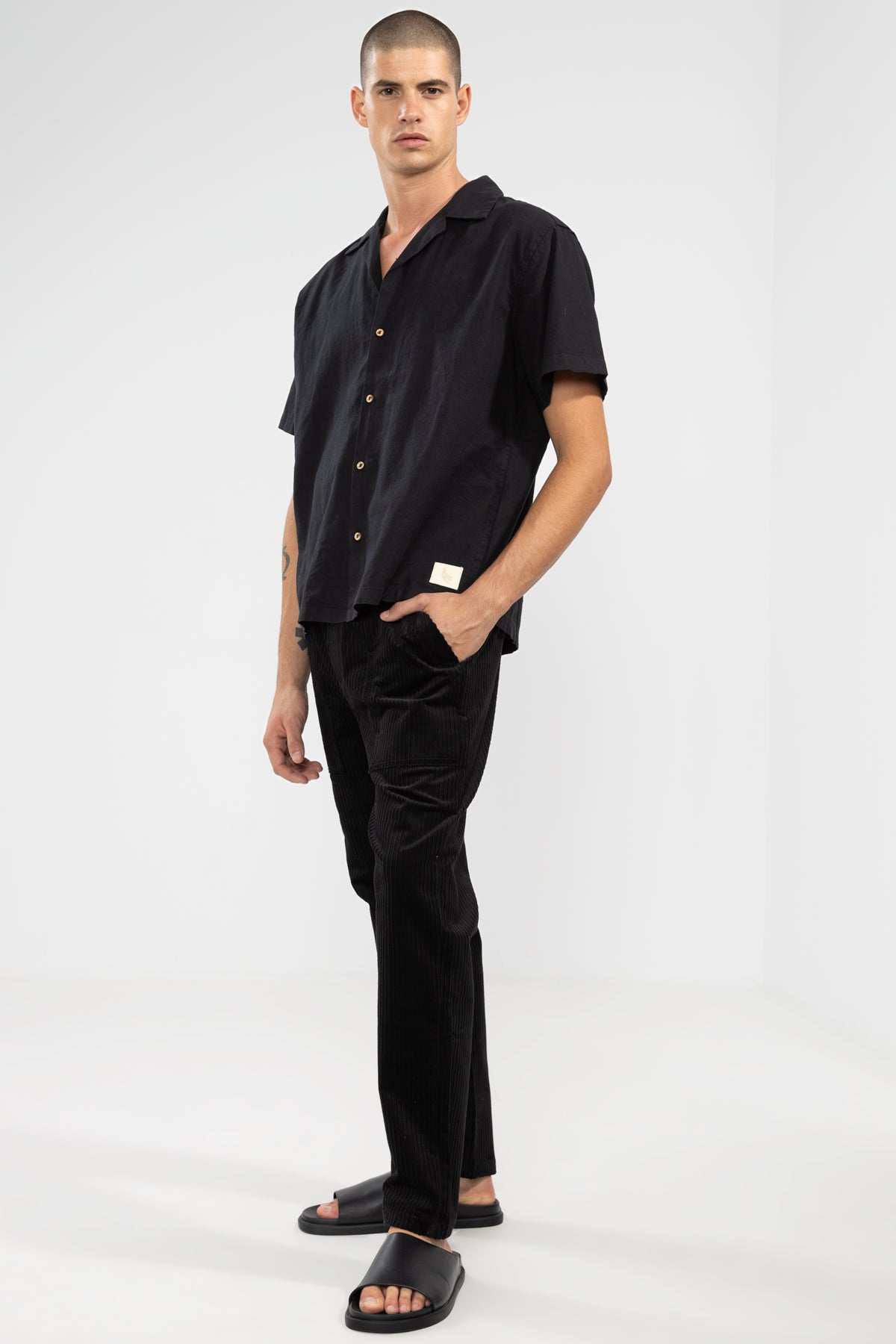 CAMP-COLLAR BOXY SHIRT