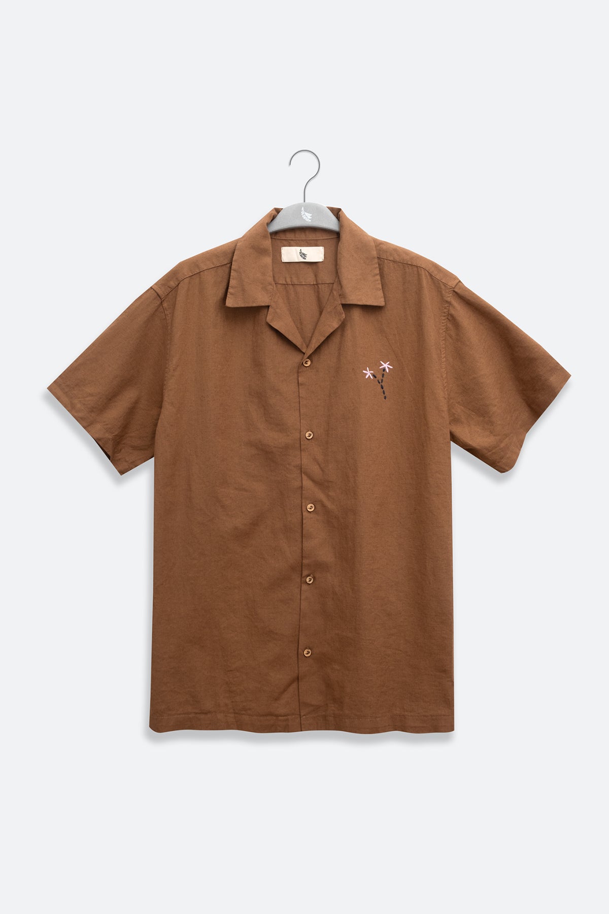 FLORAL CAMP-COLLAR BOXY SHIRT