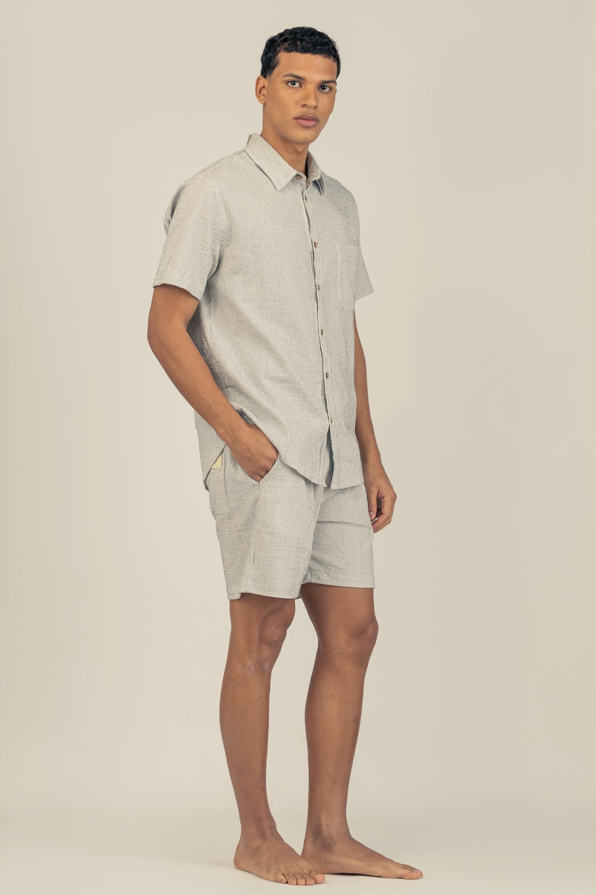 Camisa Manga Corta Fede Navy - Polonio Uruguay