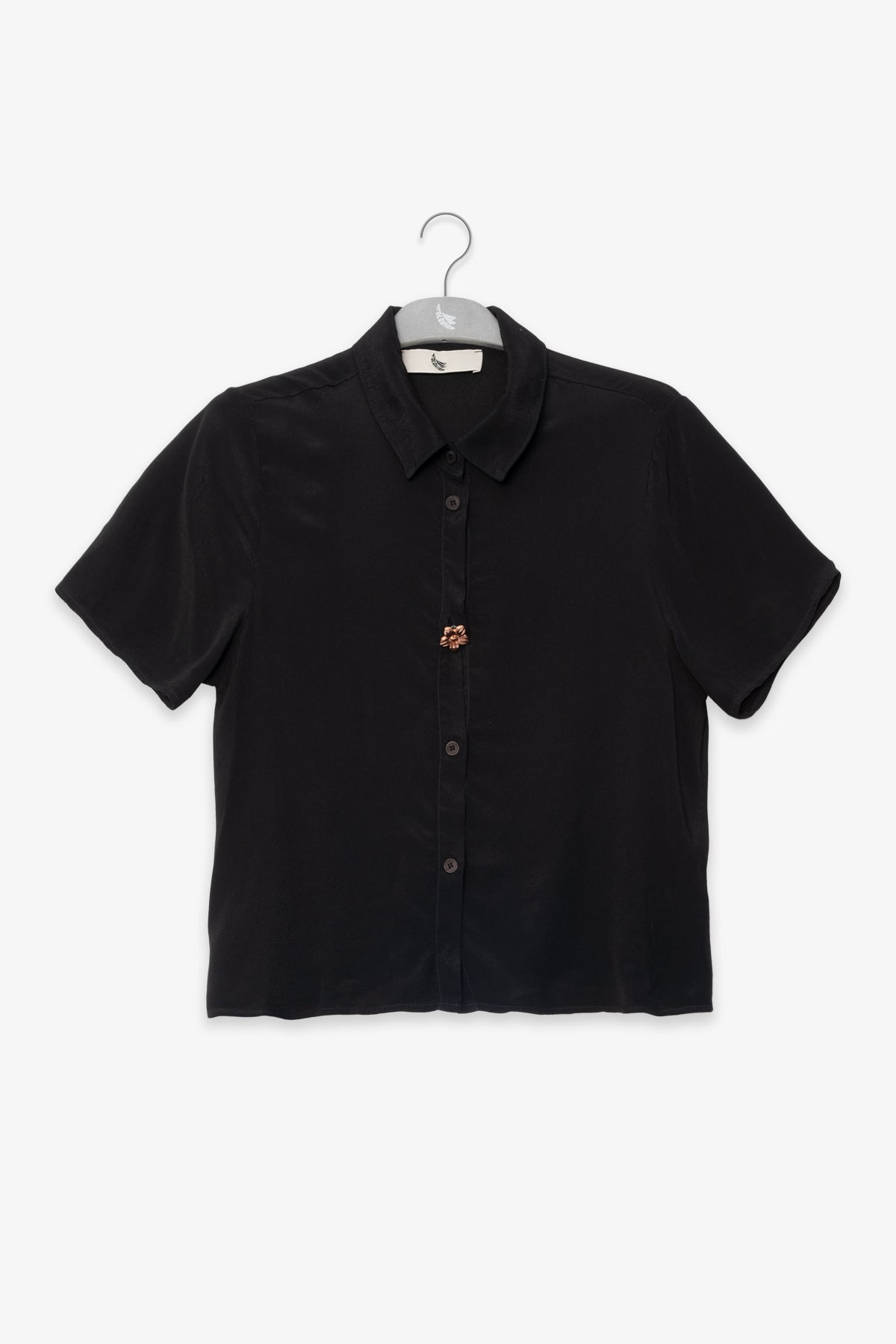 SHORT SLEEVE SHIRT FLOWER CREPE