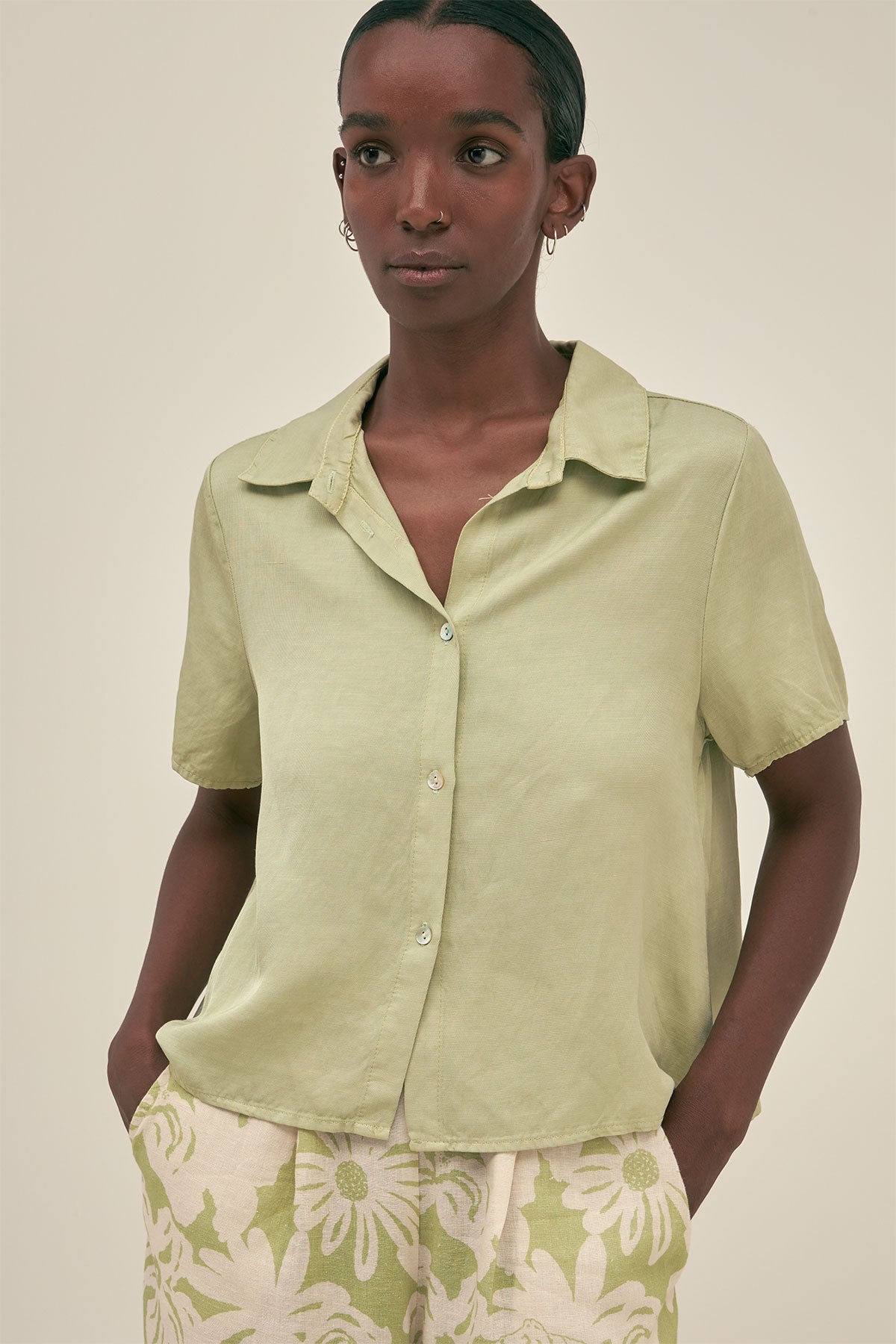Camisa Manga Corta Pistachio - Polonio Uruguay