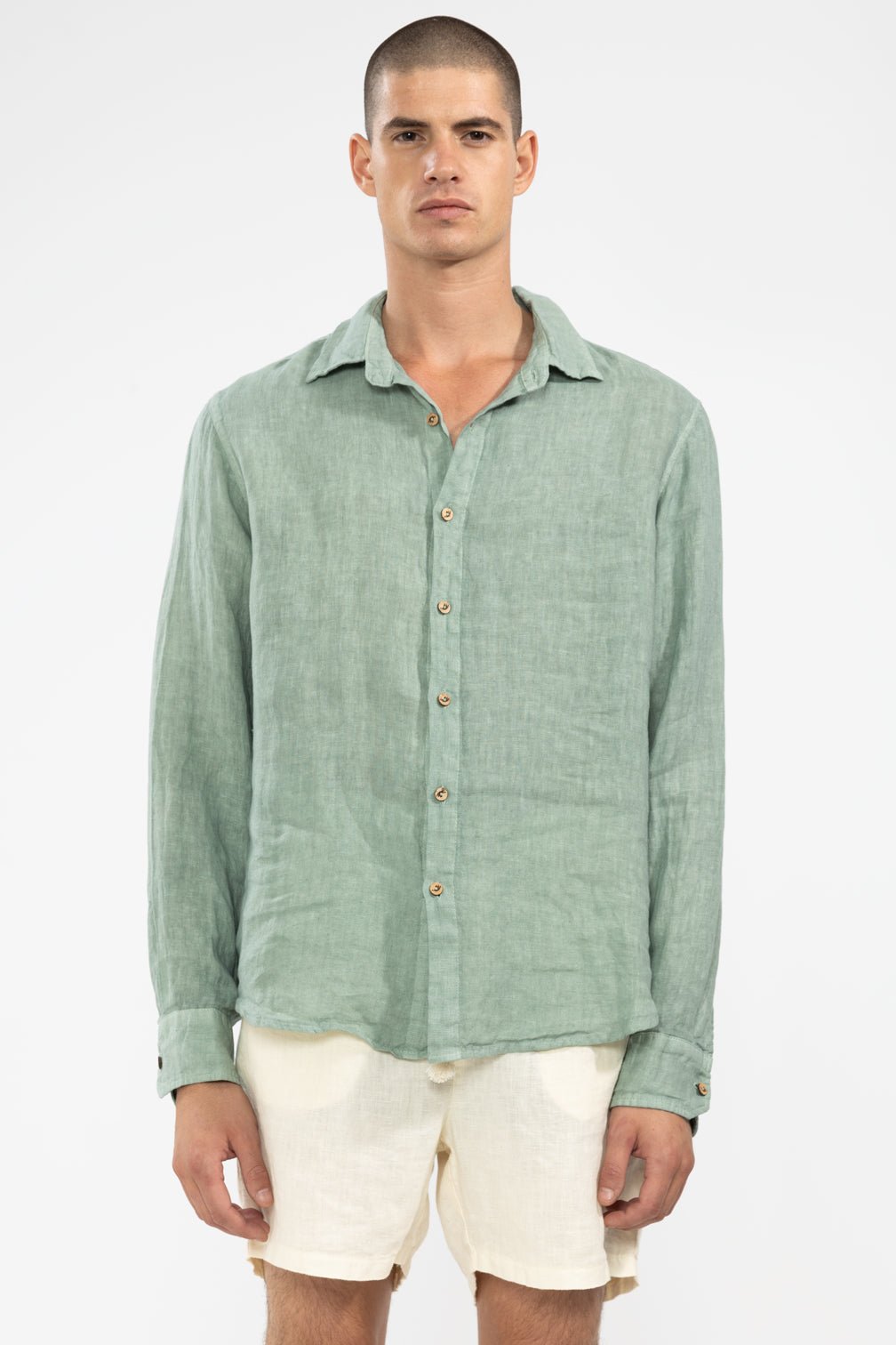 100% LINEN LONG SLEEVE SHIRT