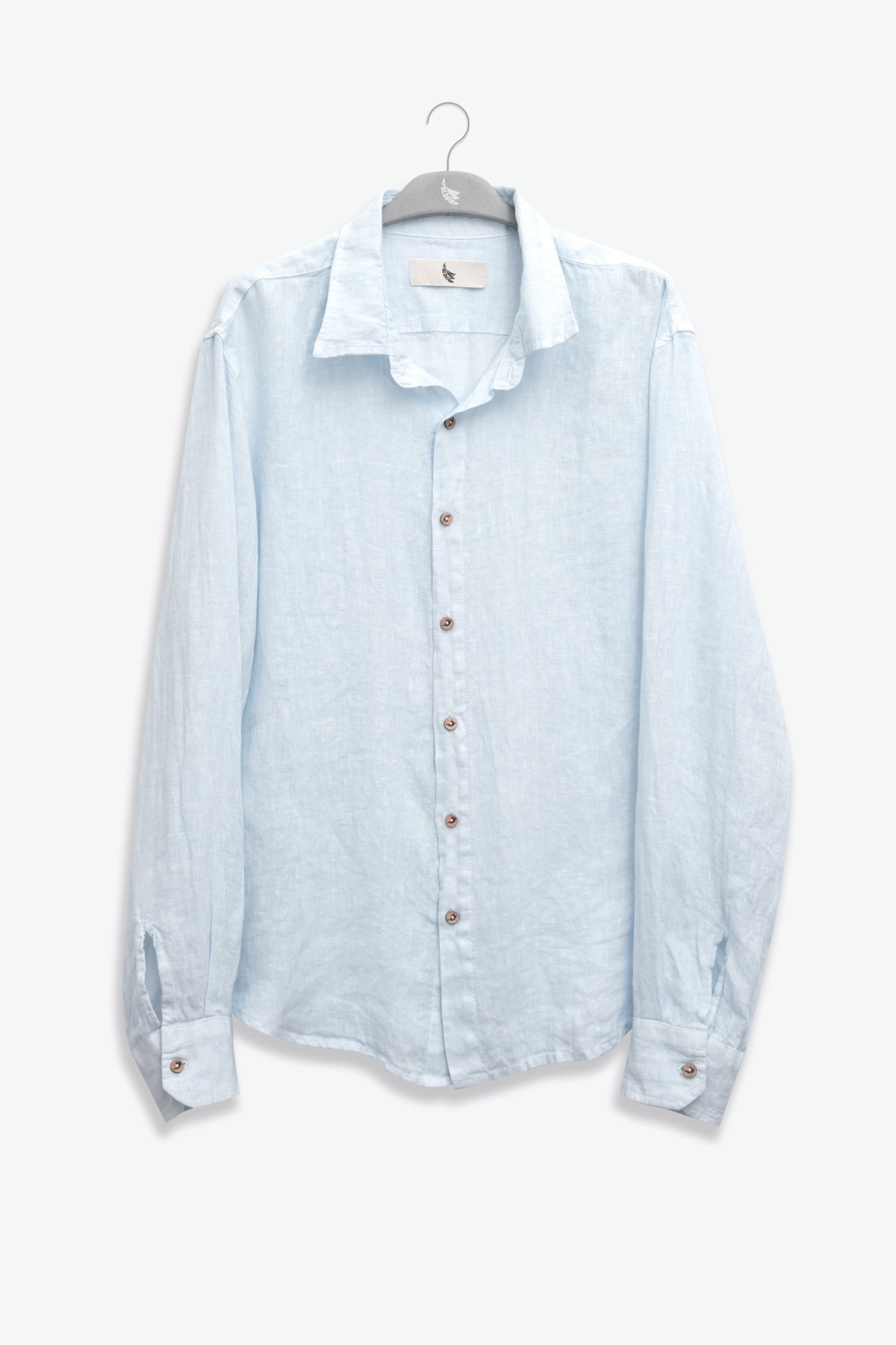 Camisa Manga Larga 100% Lino Cielo Camisa Manga Larga de Lino Polonio UY