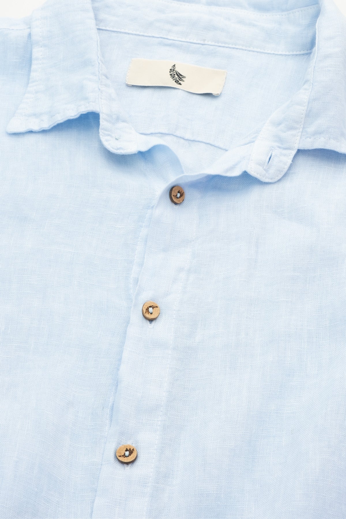 Camisa Manga Larga 100% Lino Cielo Camisa Manga Larga de Lino Polonio UY