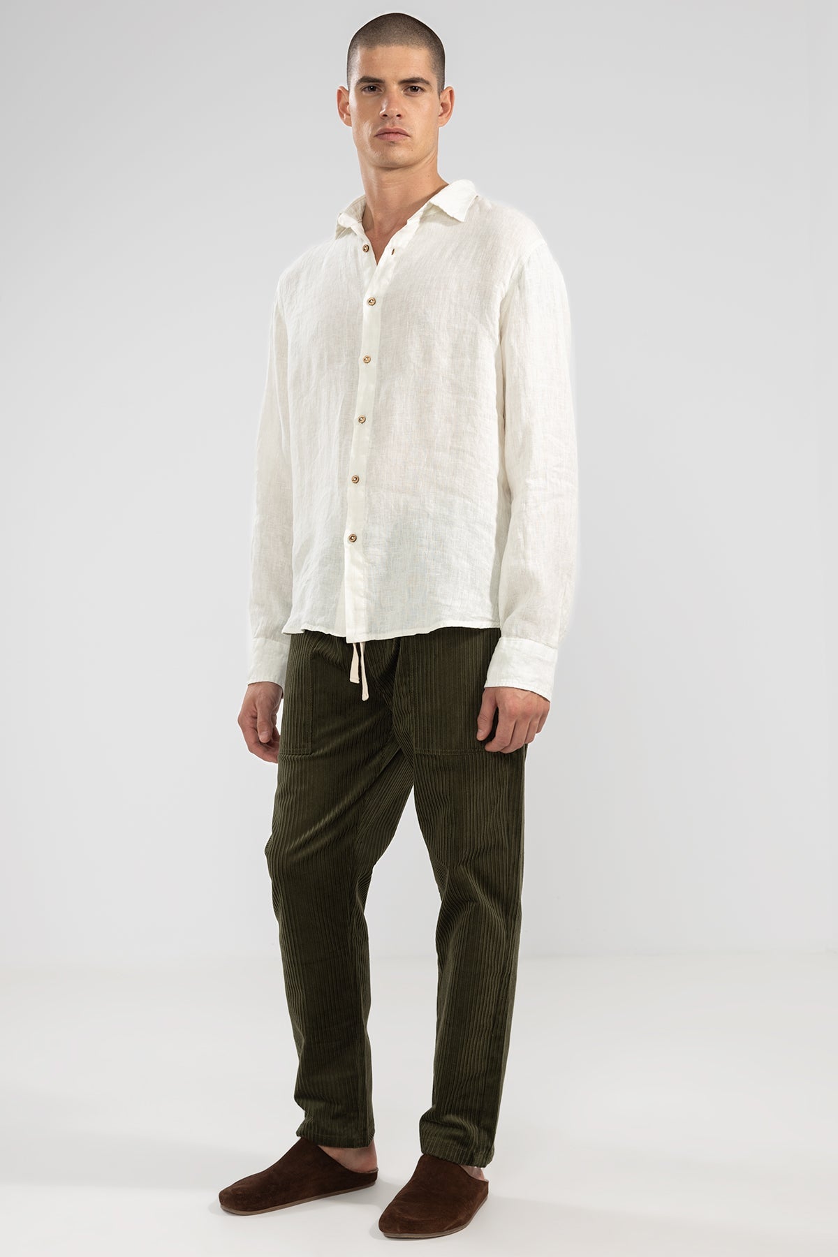 100% LINEN LONG SLEEVE SHIRT