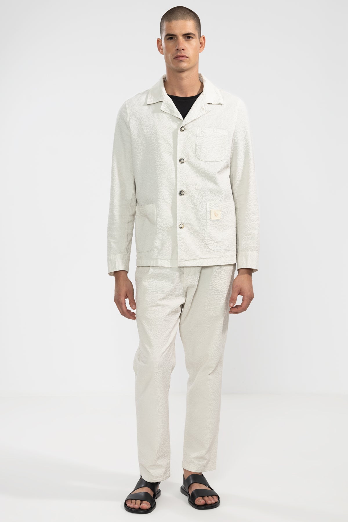 Chaqueta Seersucker Oyster - Polonio Uruguay