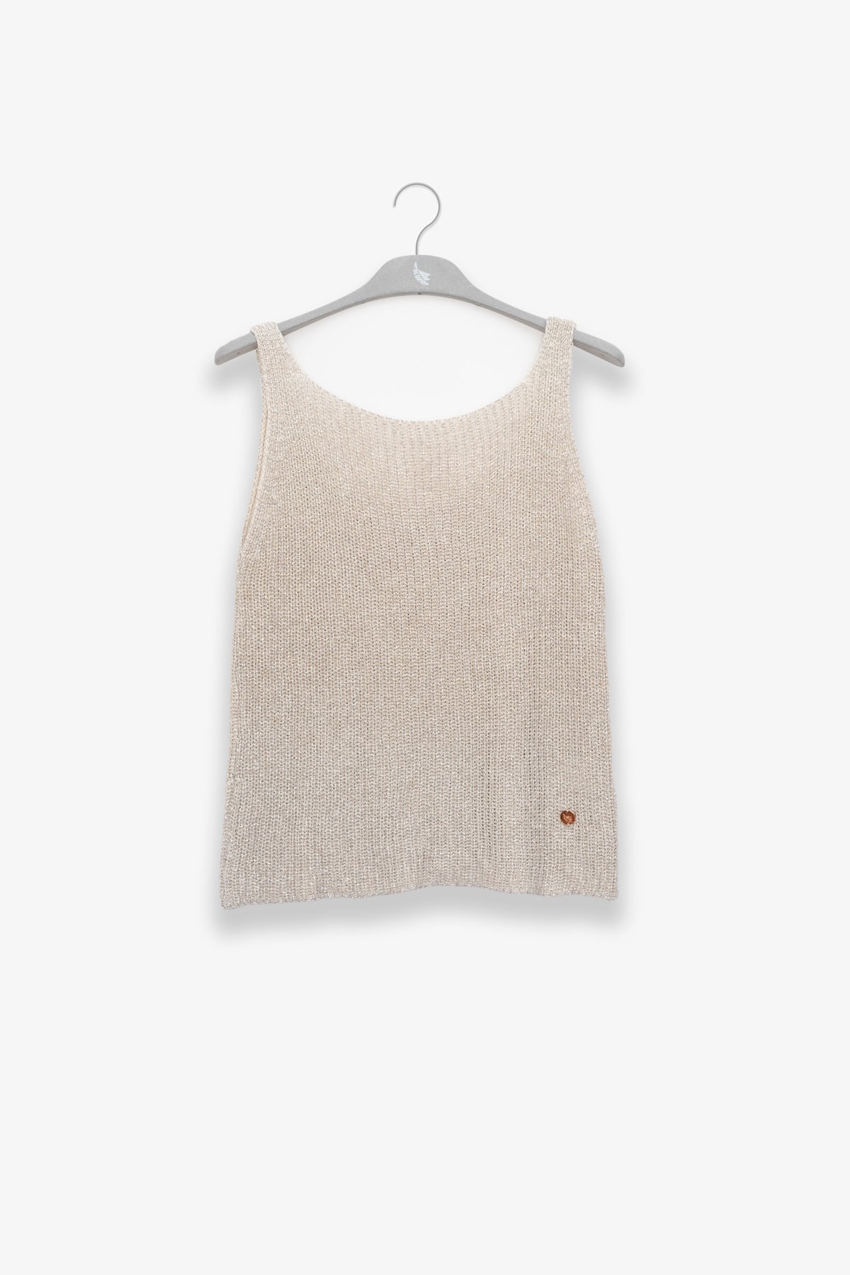 Eli Top Tejido Lurex Silver - Polonio Uruguay