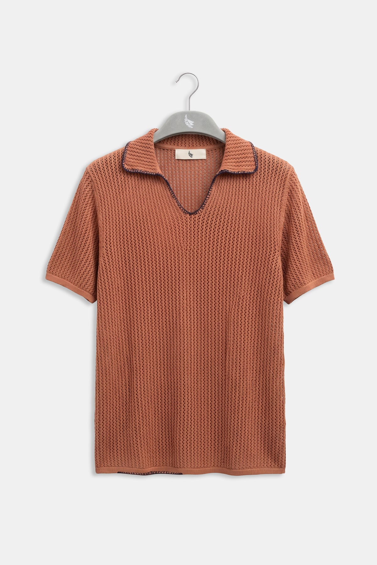Embroidered Polo Shirt Tabacco Camisas Polonio UY