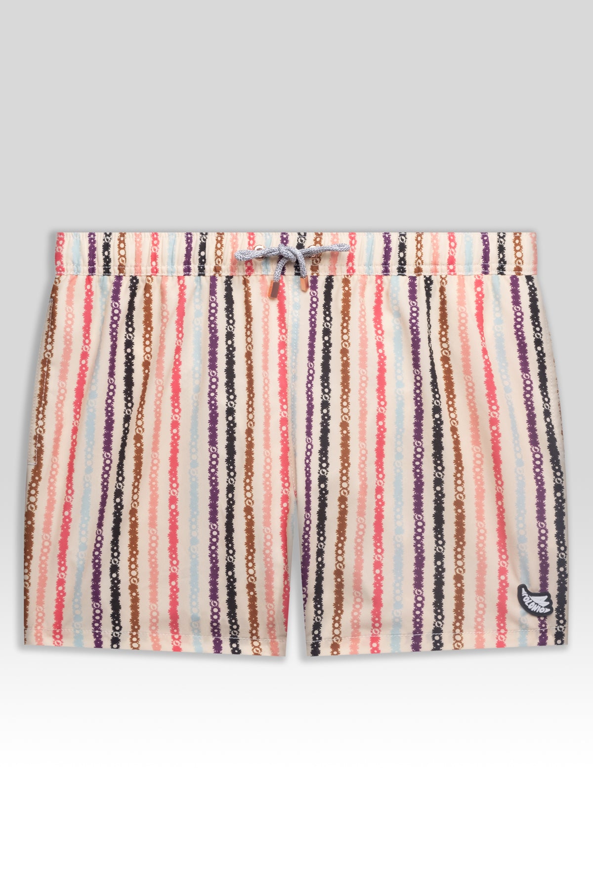 Short de Baño Classic Floral Stripe Cream