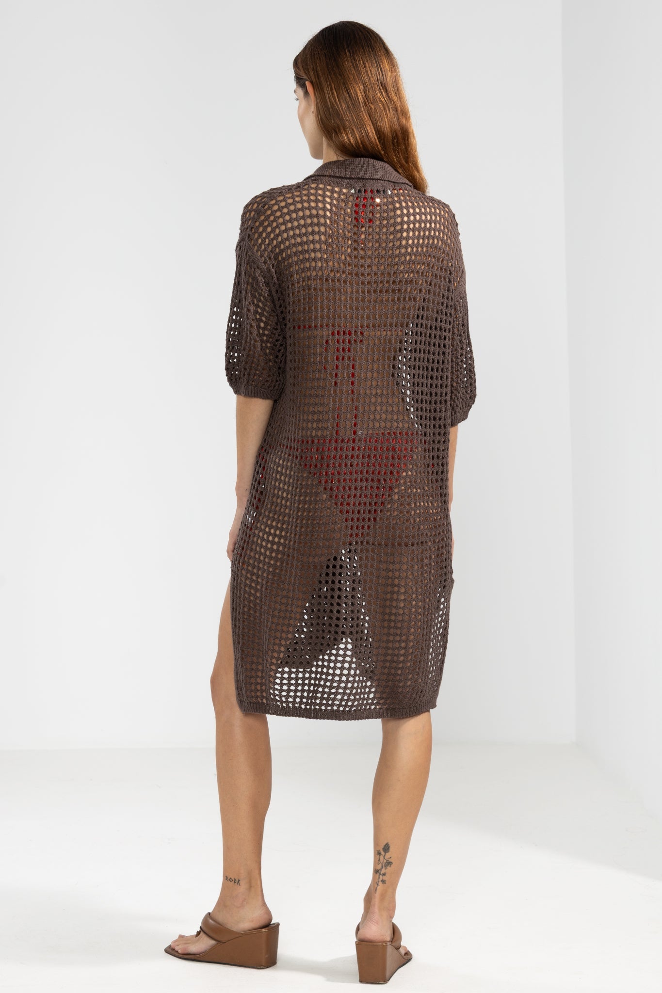 Long Knit Shirt Choco - Polonio Uruguay