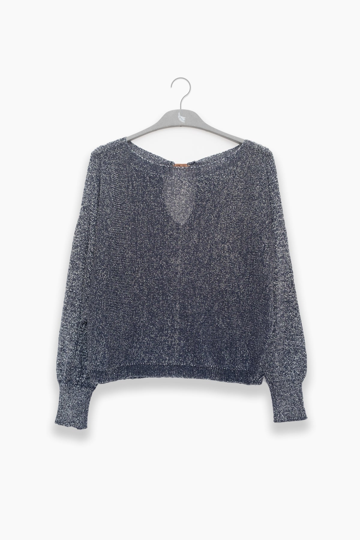 Lu Tiger Lurex Sweater Denim - Polonio Uruguay