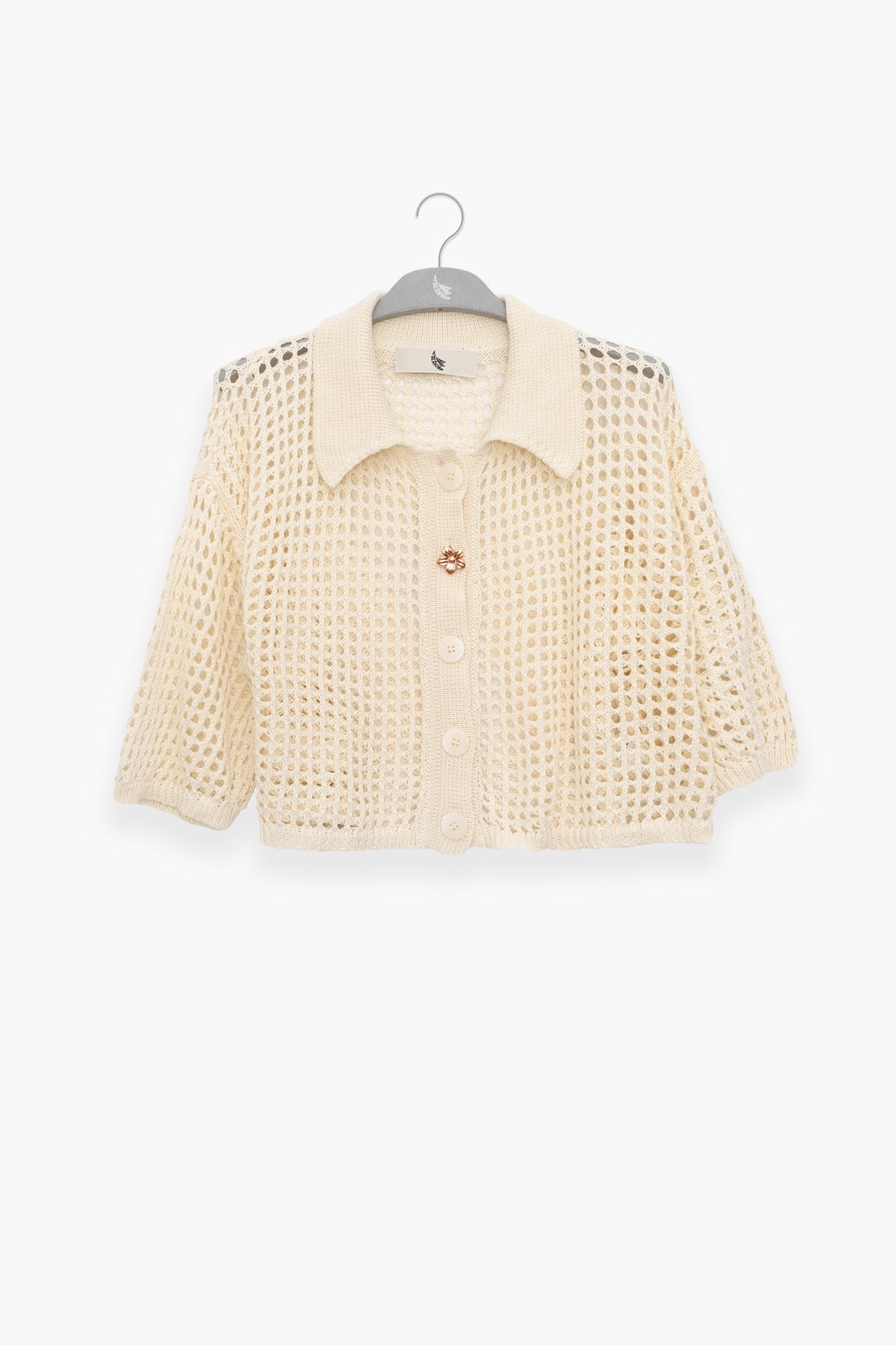 Mica Knit Shirt Cream - Polonio Uruguay
