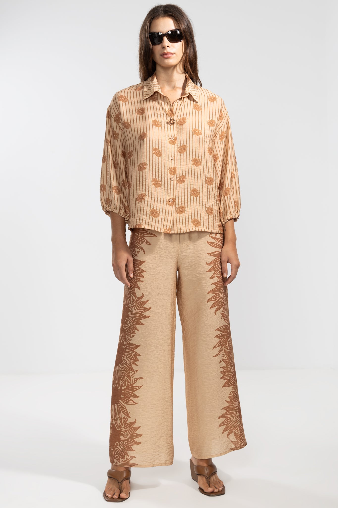 Pantalón Michu Bloom Camel - Polonio Uruguay