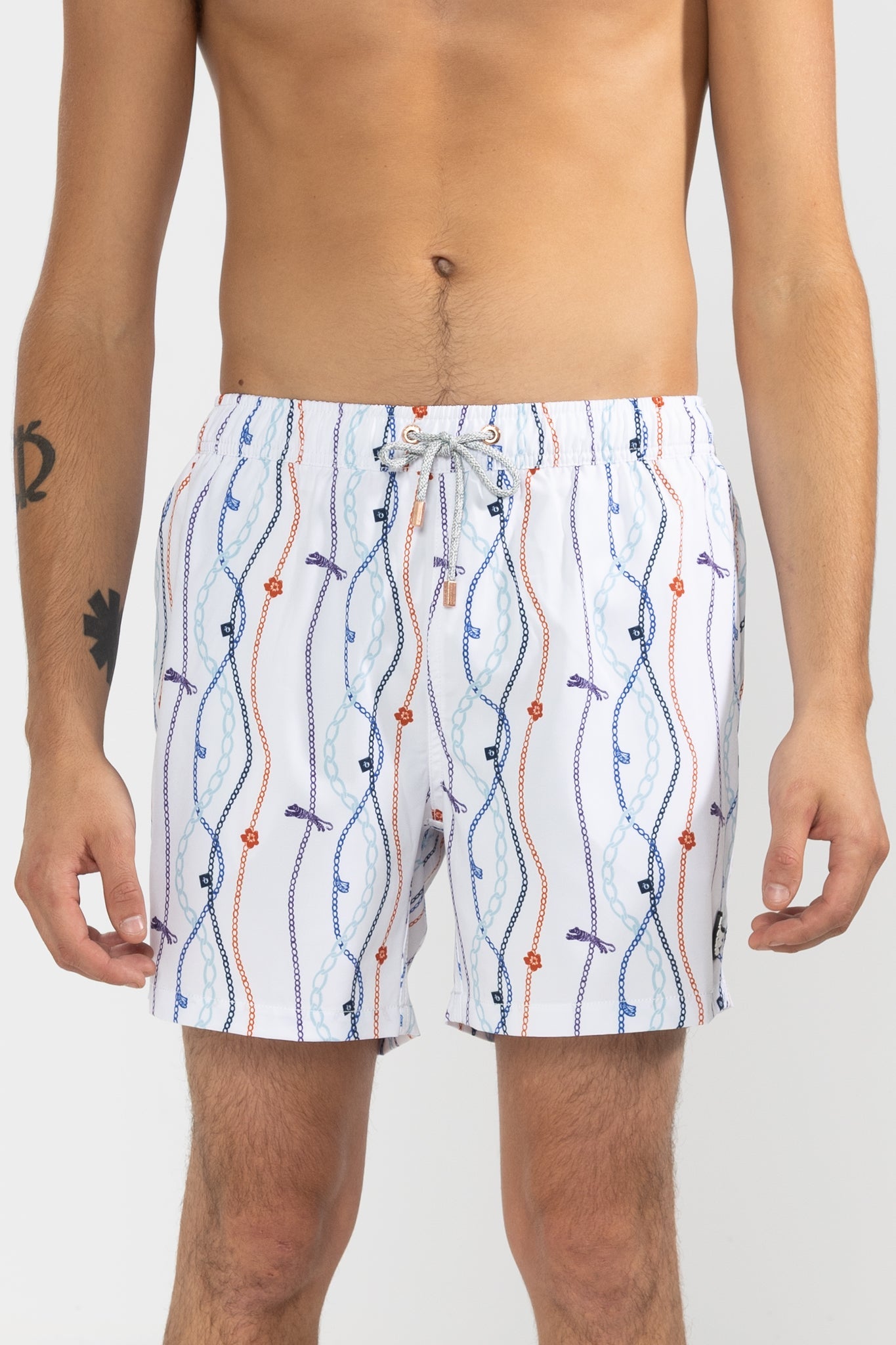 Short de Baño Chain Gang Classic White - Polonio Uruguay