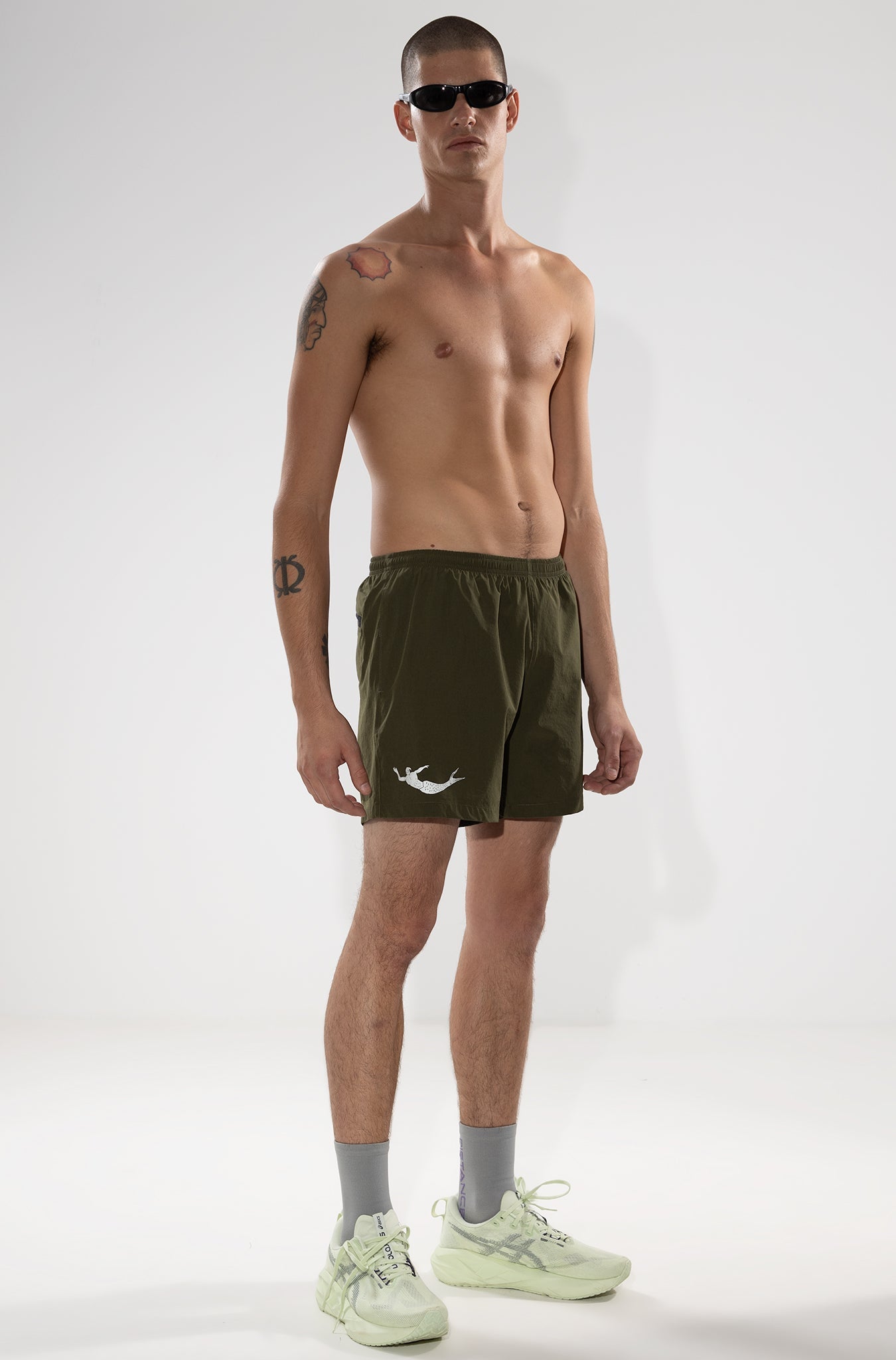 Short de Baño Mermaid Runner Olive - Polonio Uruguay