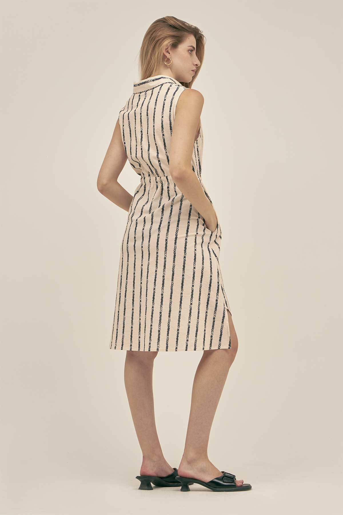 Vestido Angie Floral Stripe - Polonio Uruguay