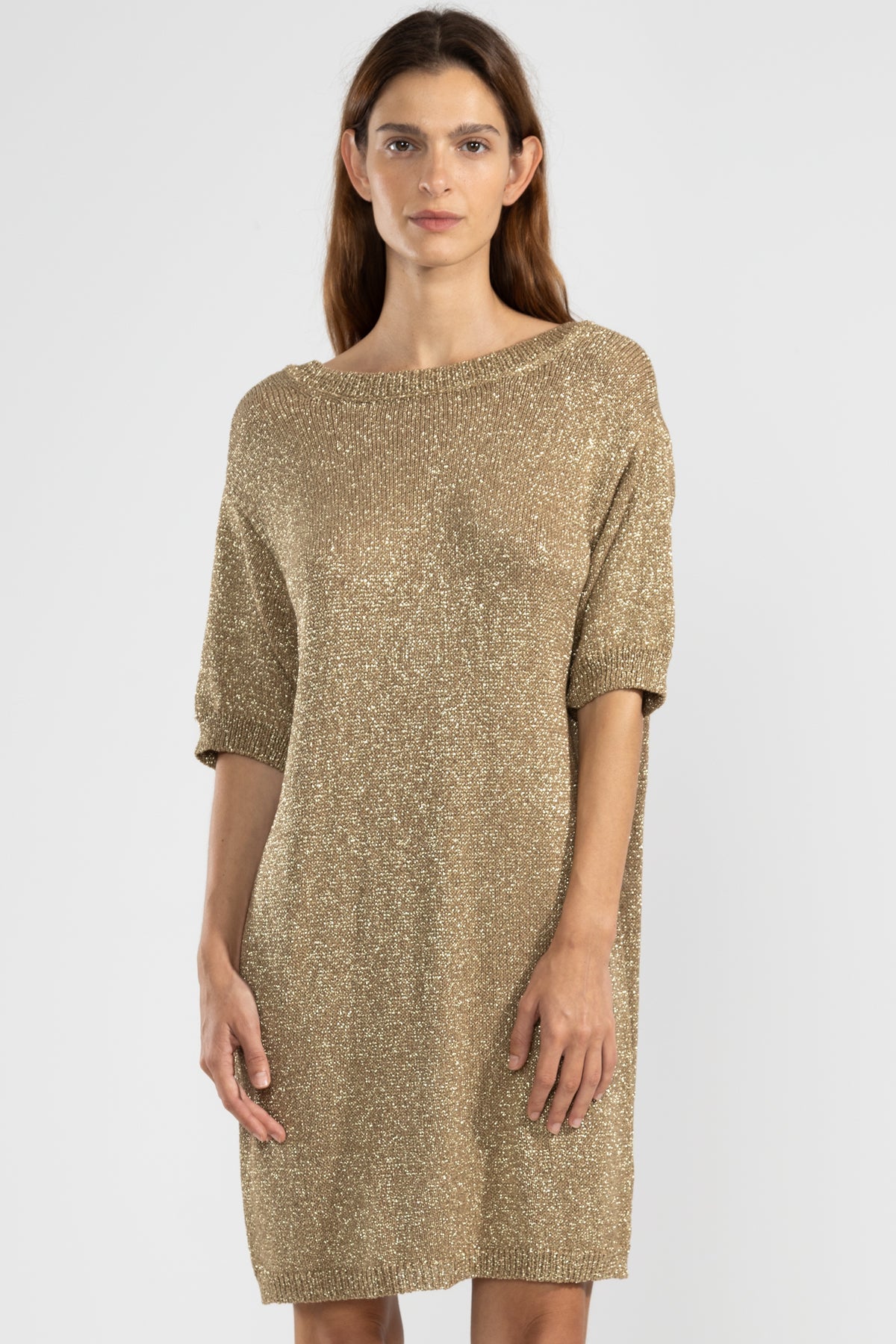Vestido Tejido Lara Oro - Polonio Uruguay