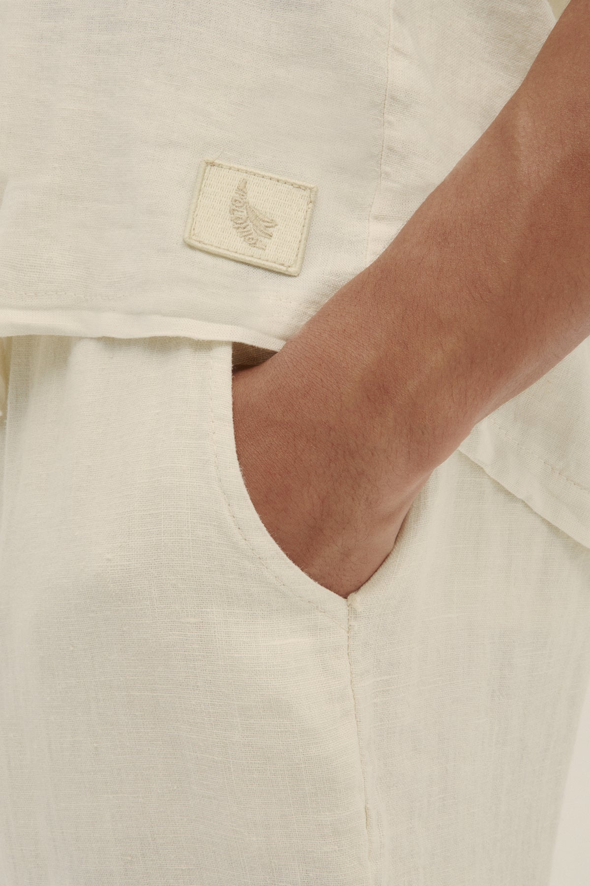 Cream Premium Linen Men Pants - Polonio