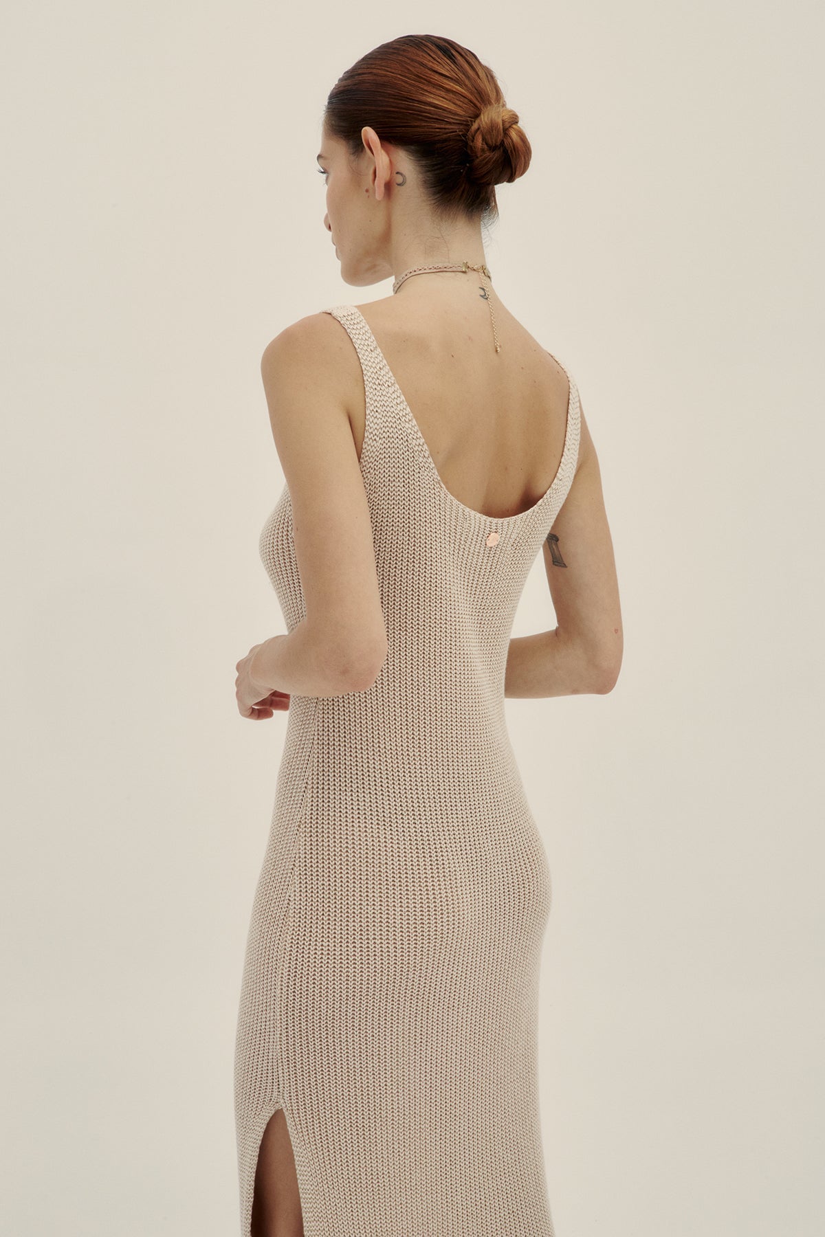 Latte Eli Knit Dress - Polonio