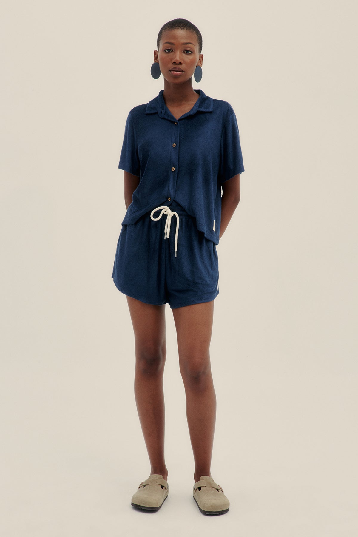 TOWEL SHORT SLEEVE SHIRT azul 2