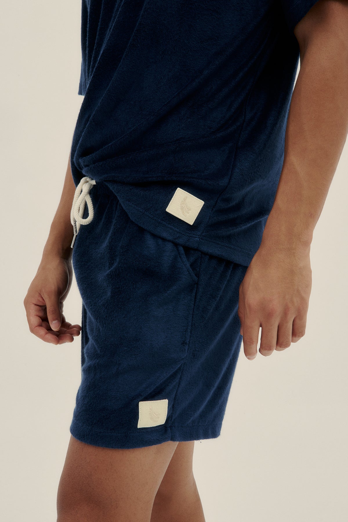 Navy Towel Shorts - Polonio