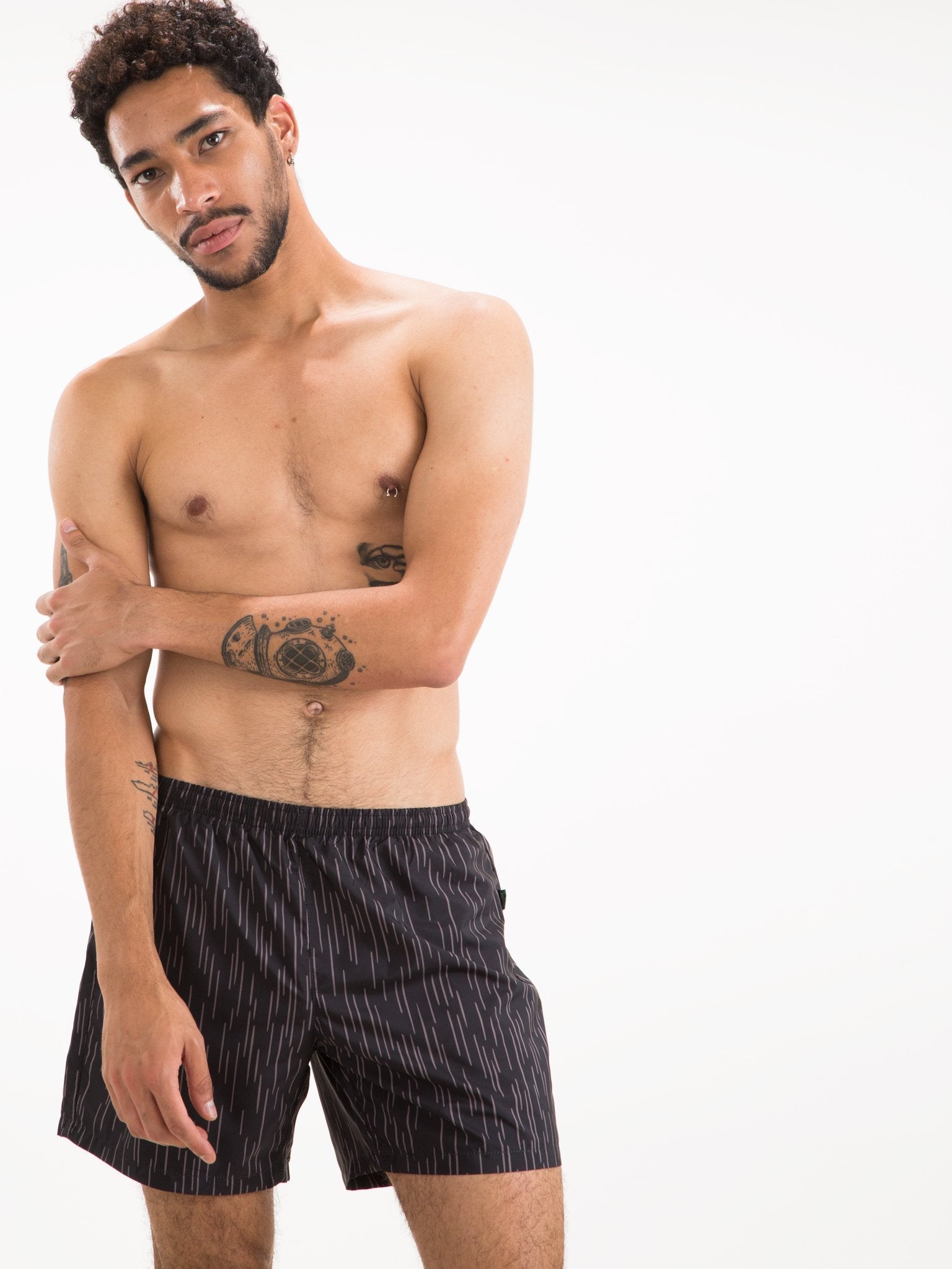 Short de Baño Runner Rains Negro - Polonio Uruguay